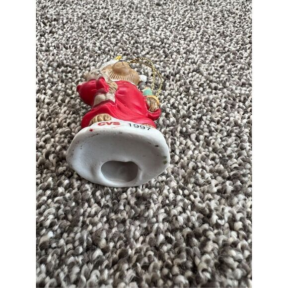 Vintage Christmas Ornament, sleeping teddy bear holding a bear  CVS dated 1997 - Picture 3 of 5